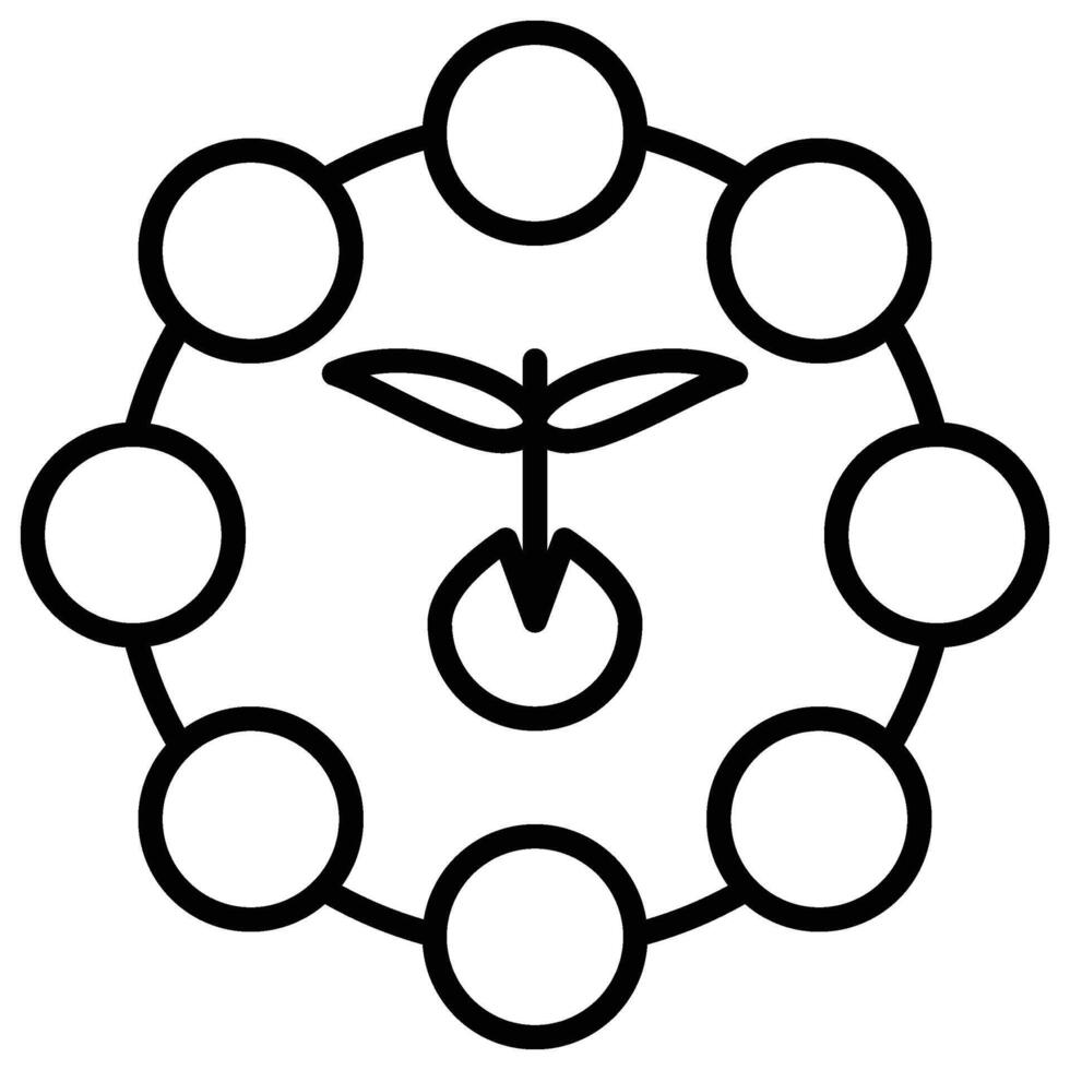 ecosystem icon outline vector