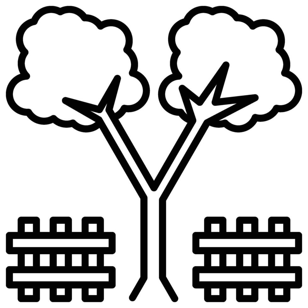 nature reserve icon outline vector