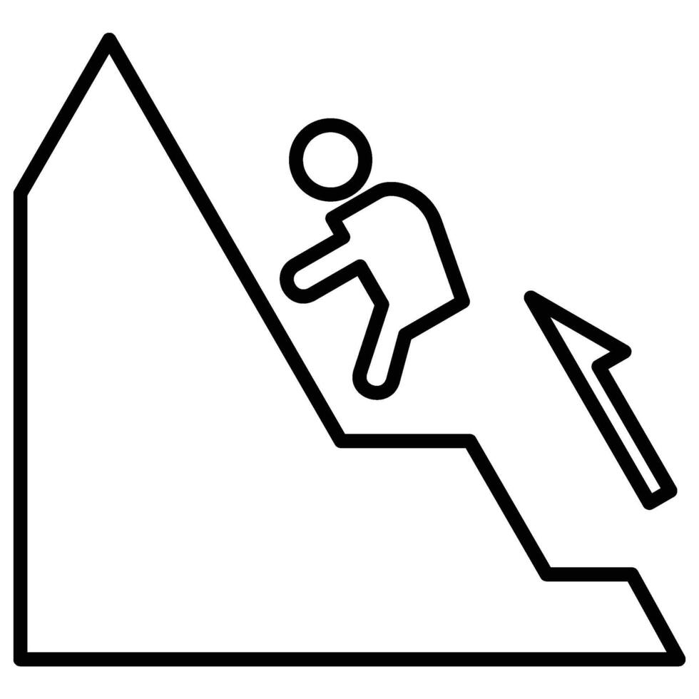 climb icon outline vector