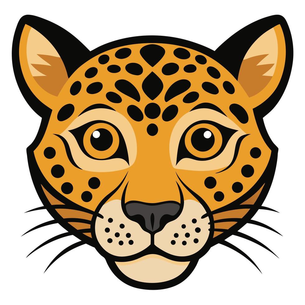 Illustration Of A Jaguar Head Isolated vector