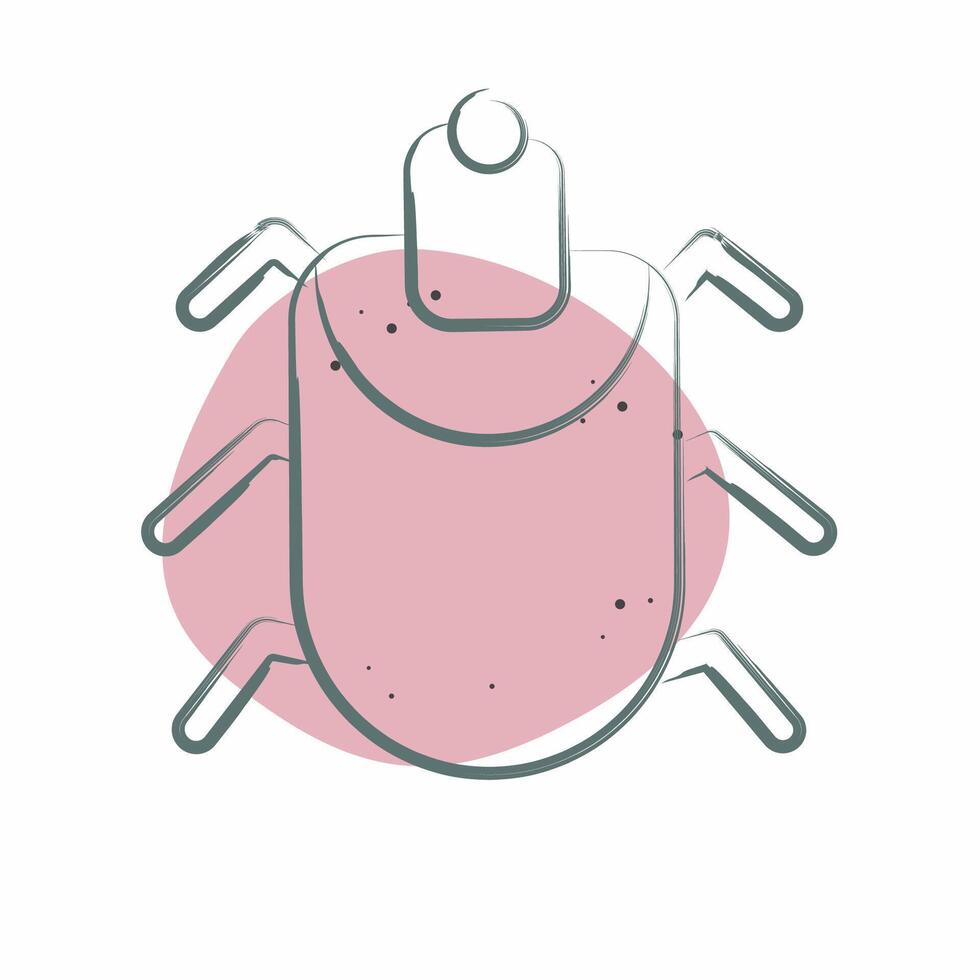 Icon Acari. related to Insects symbol. Color Spot Style. design editable vector