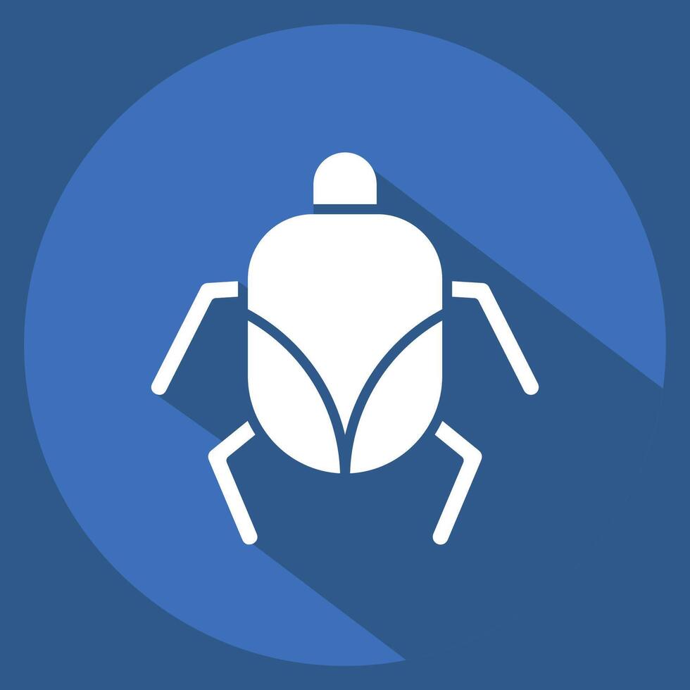 Icon Mite. related to Insects symbol. long shadow style. design editable 1 vector