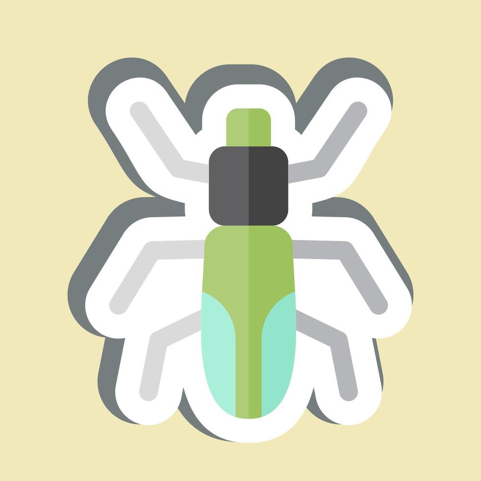 Sticker Japanese Beetle. related to Insects symbol. design editable vector