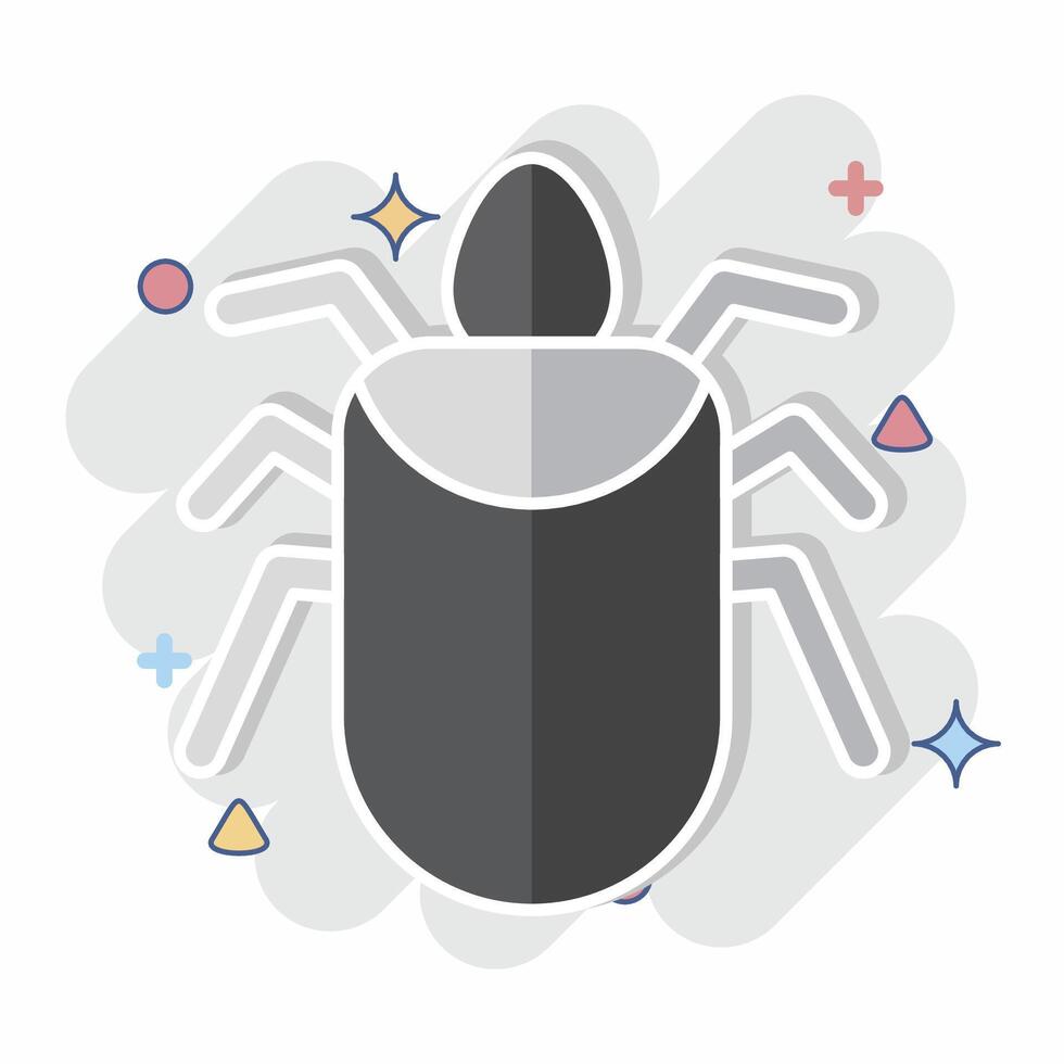 Icon Colorado Beetle. related to Insects symbol. comic style. design editable vector