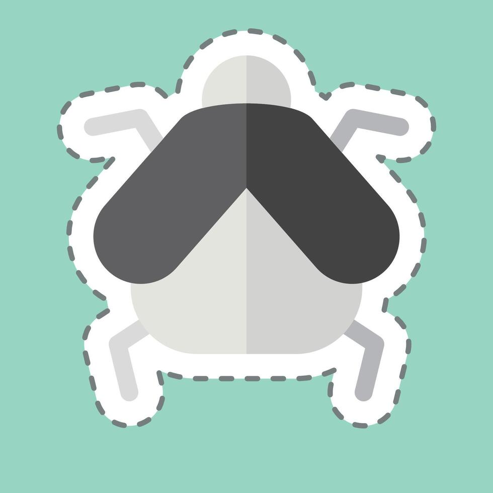 Sticker line cut Firefly. related to Insects symbol. design editable vector