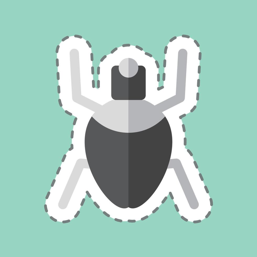 Sticker line cut Aphids. related to Insects symbol. design editable vector