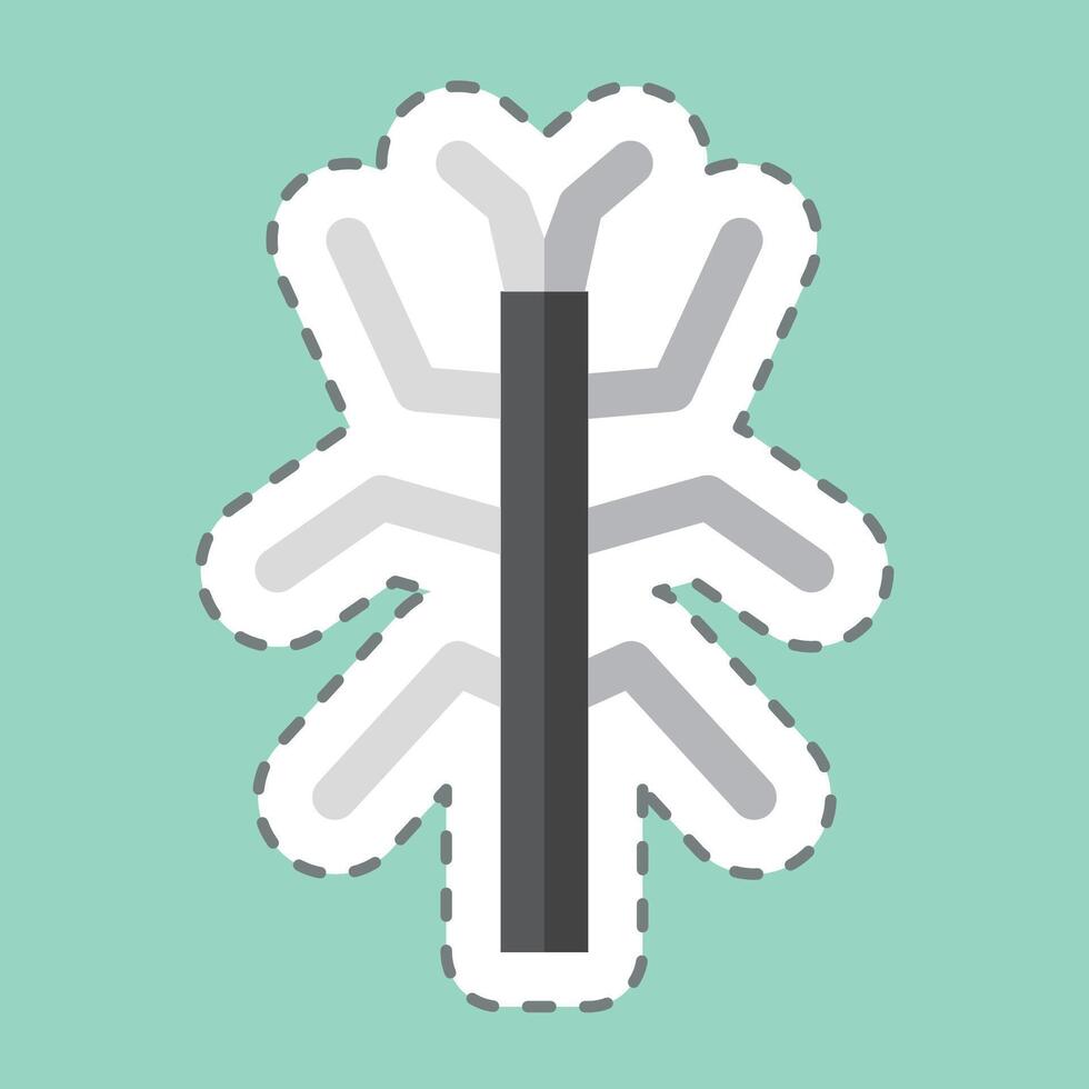Sticker line cut Bug Stick. related to Insects symbol. design editable vector