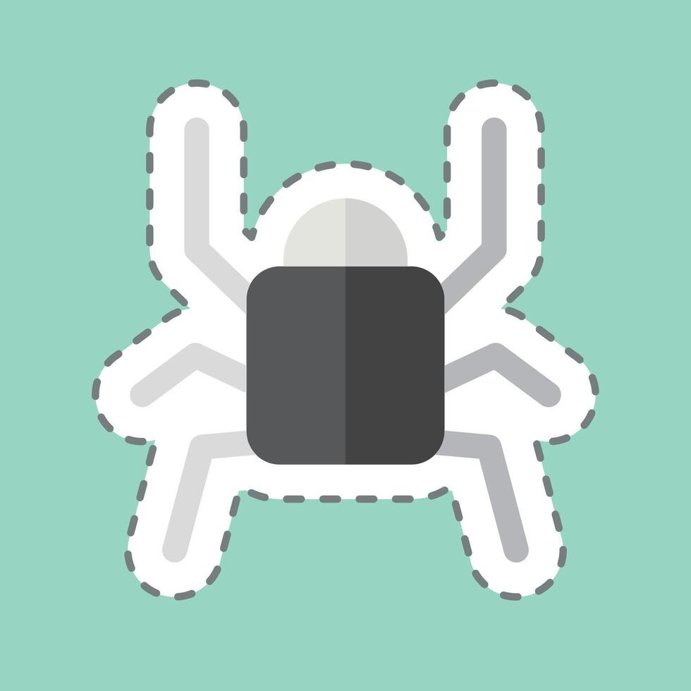 Sticker line cut Black. related to Insects symbol. design editable vector