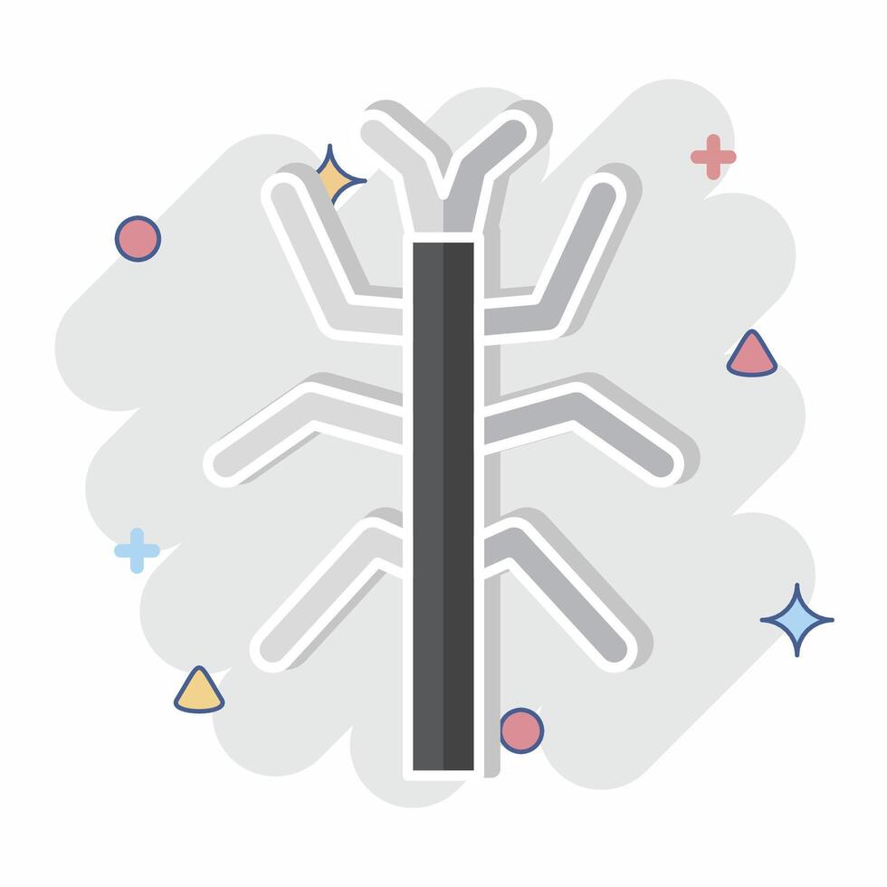 Icon Bug Stick. related to Insects symbol. comic style. design editable vector