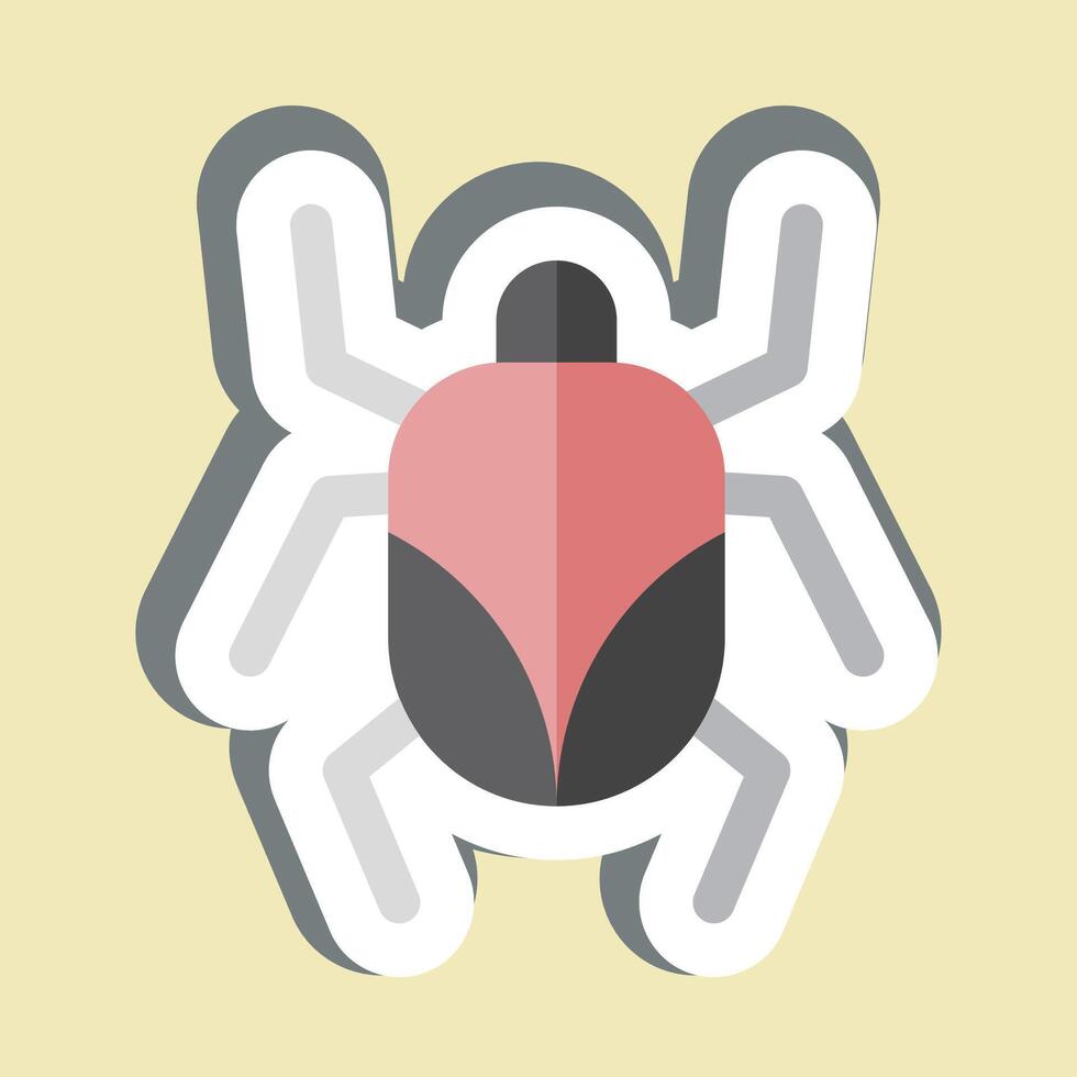 Sticker Mite. related to Insects symbol. design editable 1 vector