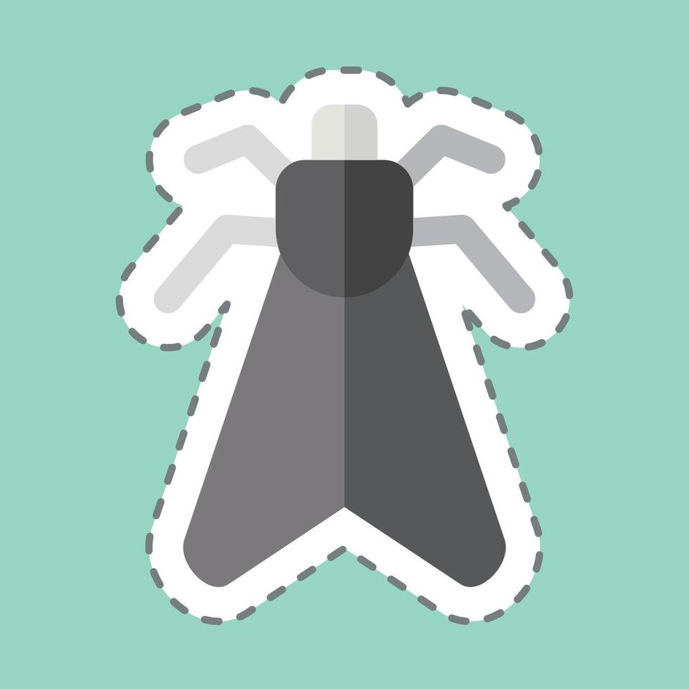 Sticker line cut Insect. related to Insects symbol. design editable vector