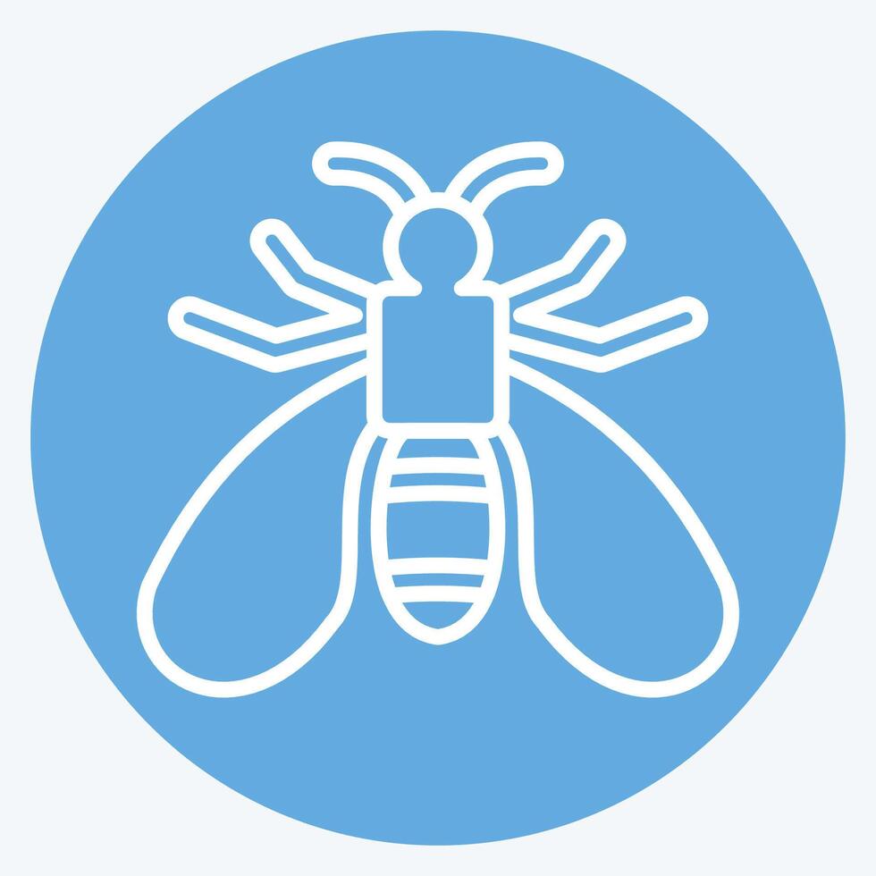 Icon Wasp. related to Insects symbol. blue eyes style. design editable vector