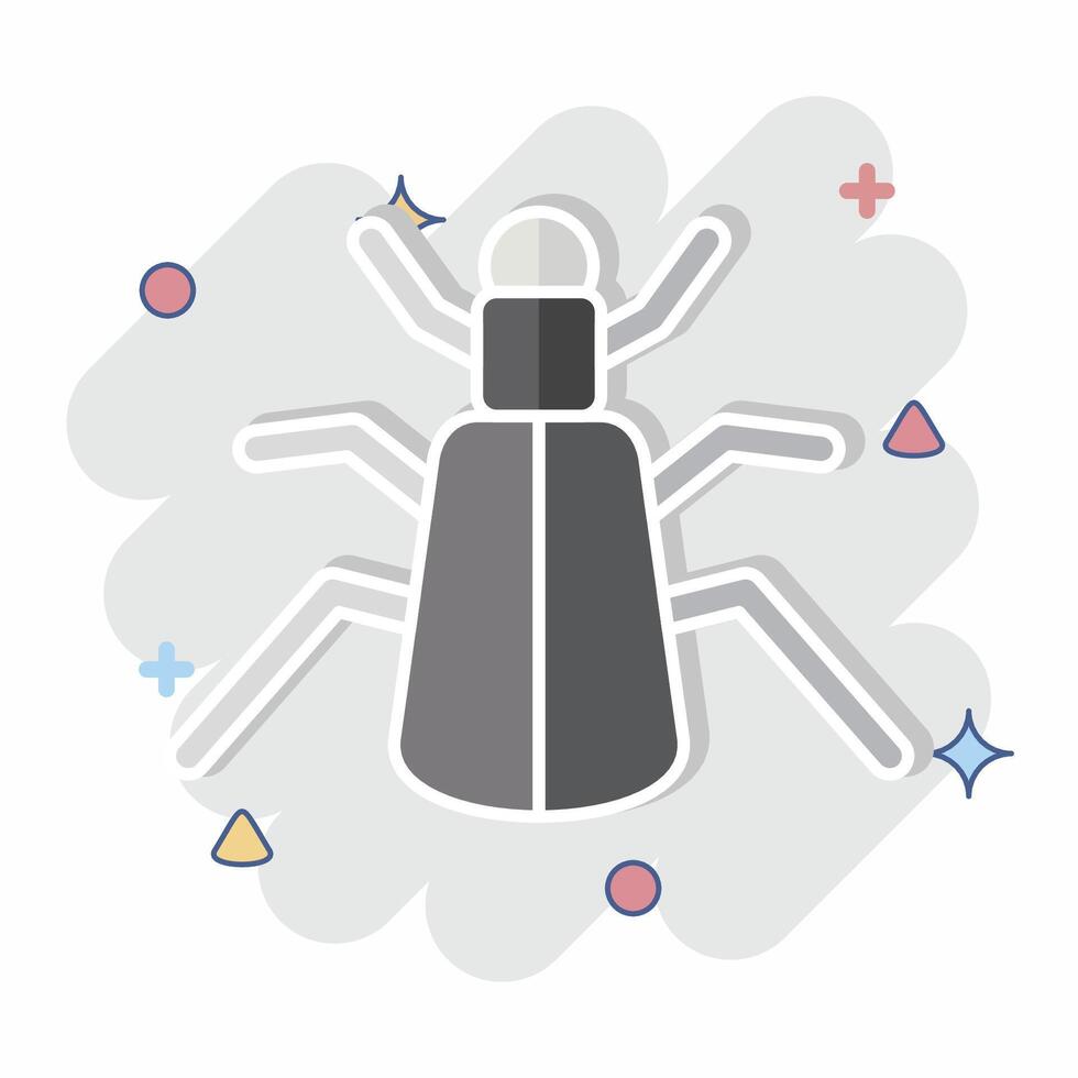 Icon Ground. related to Insects symbol. comic style. design editable vector