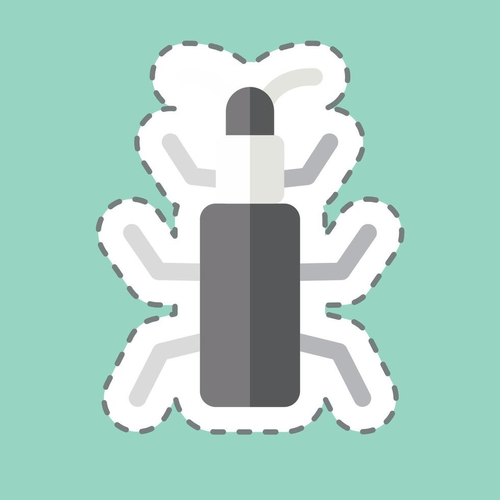 Sticker line cut Snow Bug. related to Insects symbol. design editable vector