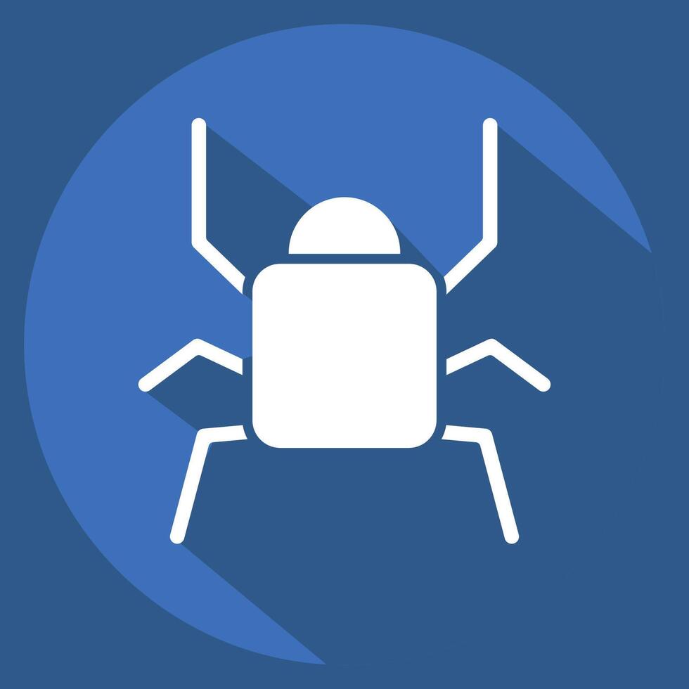 Icon Black. related to Insects symbol. long shadow style. design editable vector