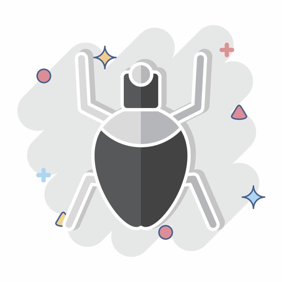 Icon Aphids. related to Insects symbol. comic style. design editable vector