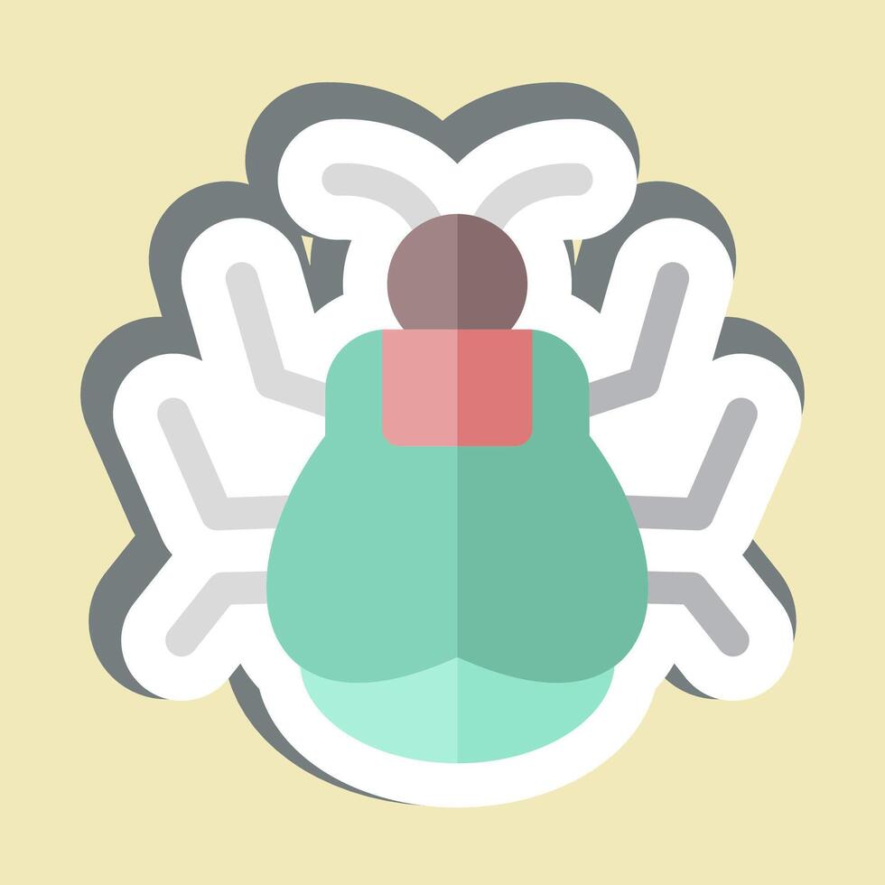 Sticker Tick. related to Insects symbol. design editable vector