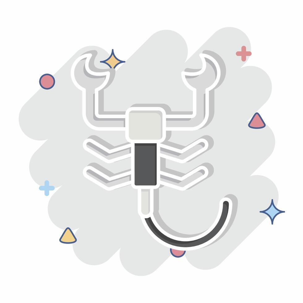 Icon Scorpion. related to Insects symbol. comic style. design editable vector