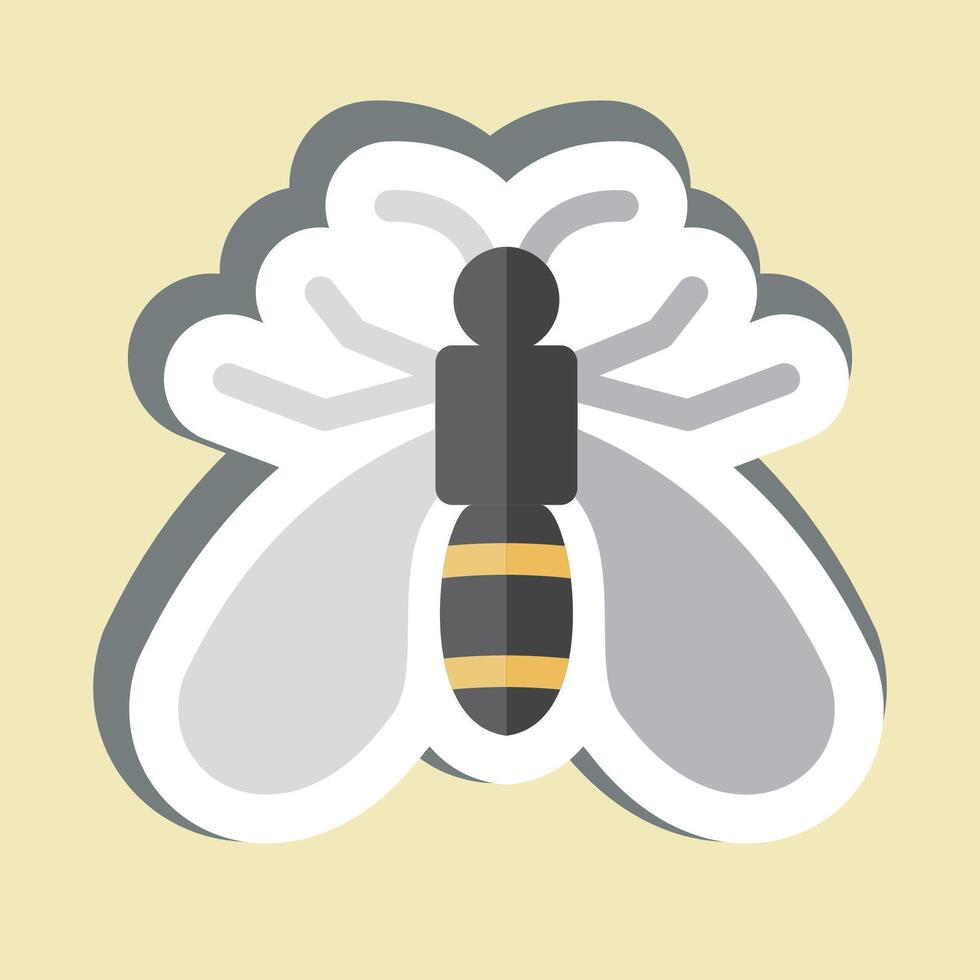 Sticker Wasp. related to Insects symbol. design editable vector
