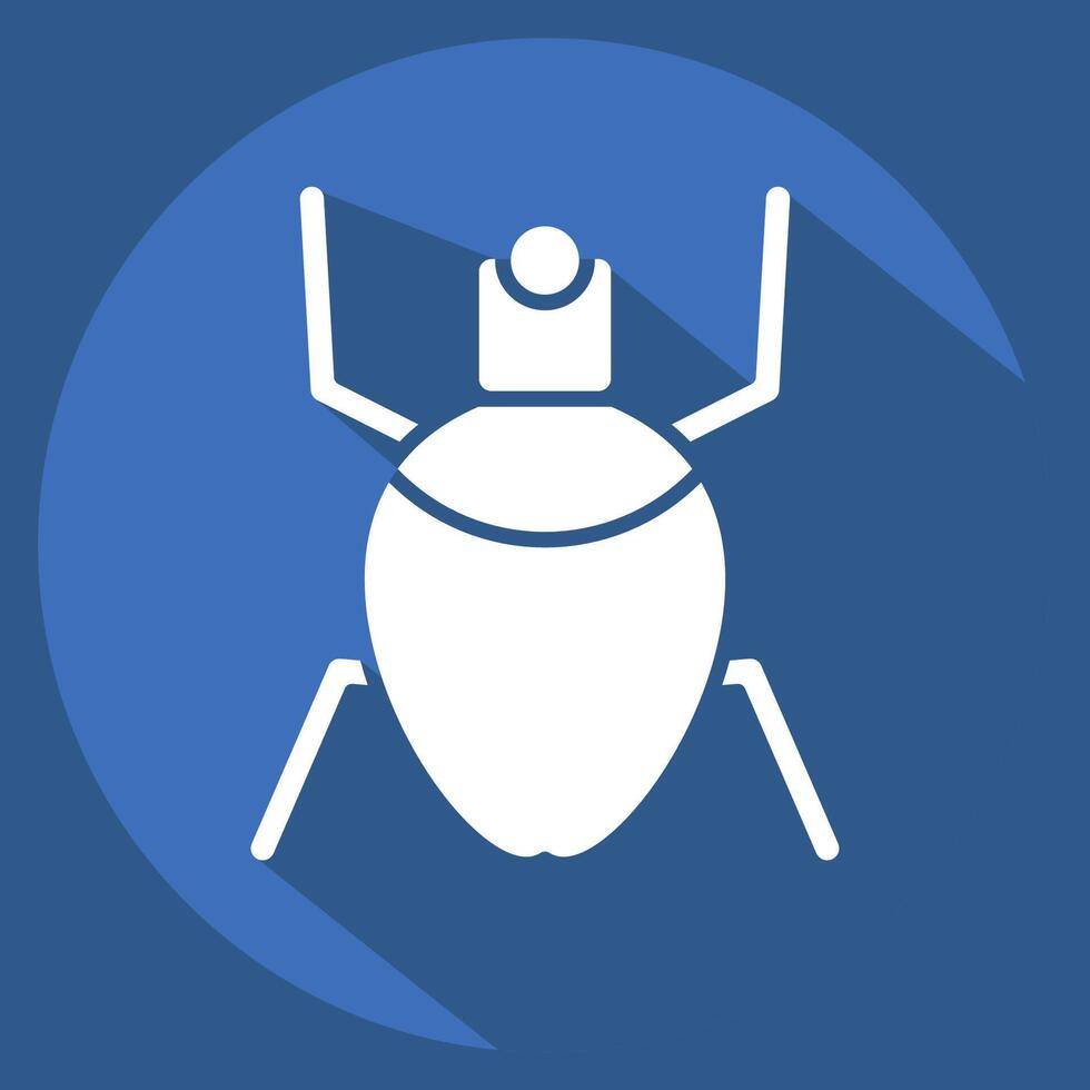 Icon Aphids. related to Insects symbol. long shadow style. design editable vector