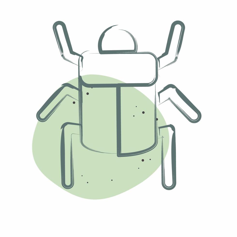 Icon Egyptian Scrab. related to Insects symbol. Color Spot Style. design editable vector