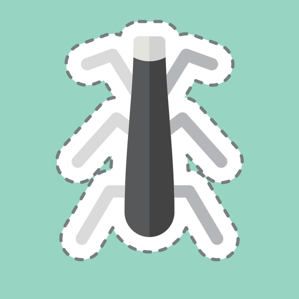 Sticker line cut Stonefly. related to Insects symbol. design editable vector