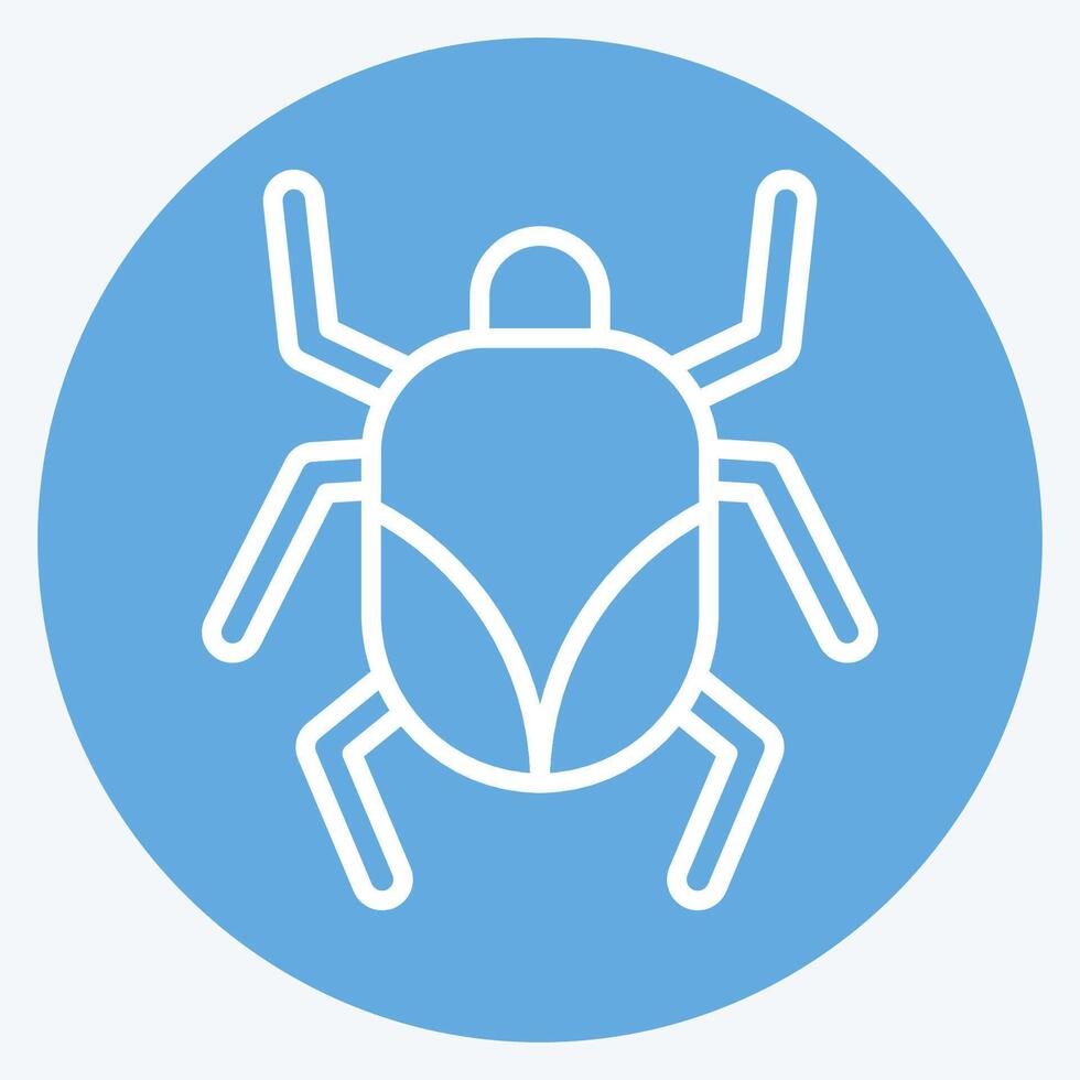 Icon Mite. related to Insects symbol. blue eyes style. design editable 1 vector