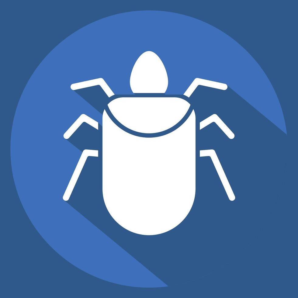 Icon Colorado Beetle. related to Insects symbol. long shadow style. design editable vector
