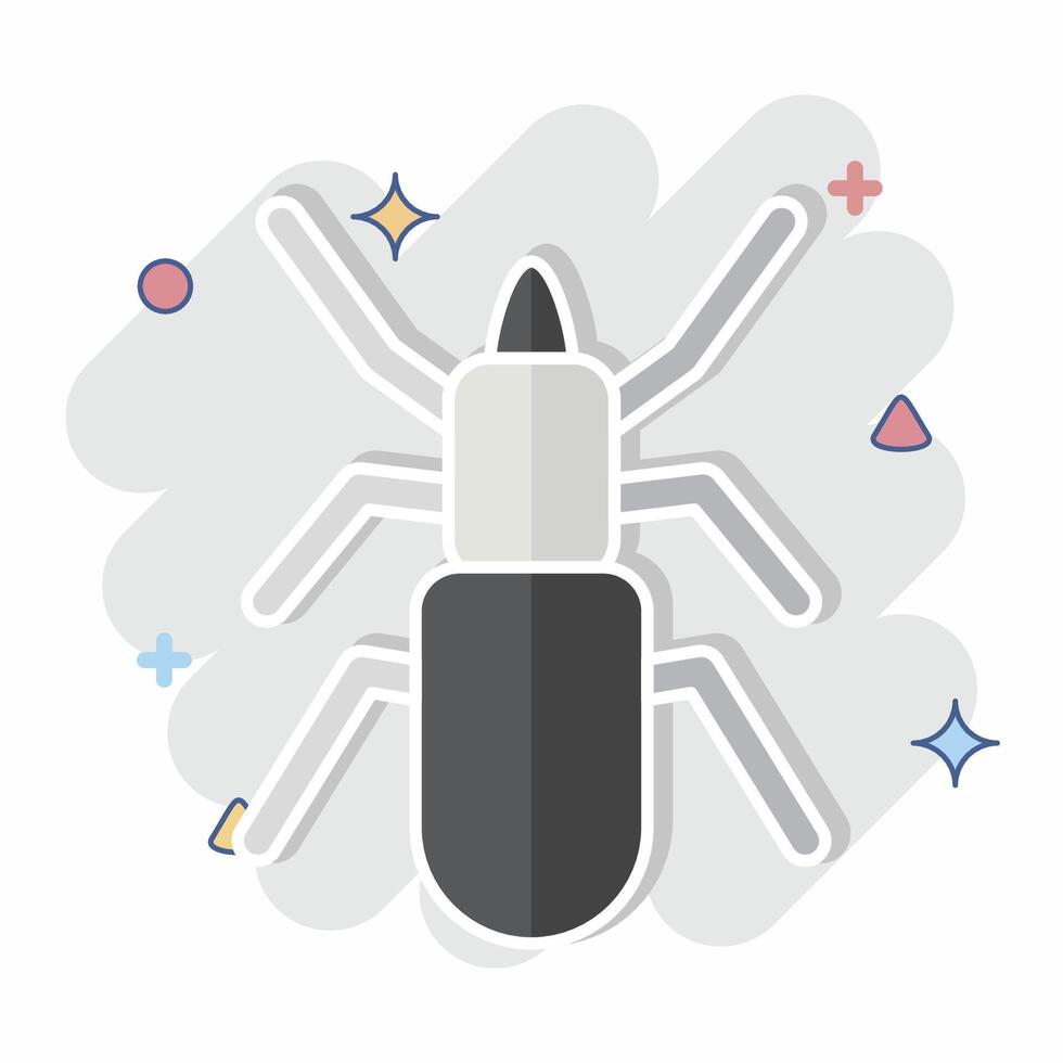 Icon Malware. related to Insects symbol. comic style. design editable vector