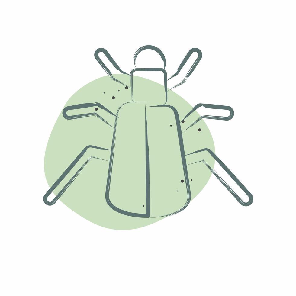Icon Ground. related to Insects symbol. Color Spot Style. design editable vector