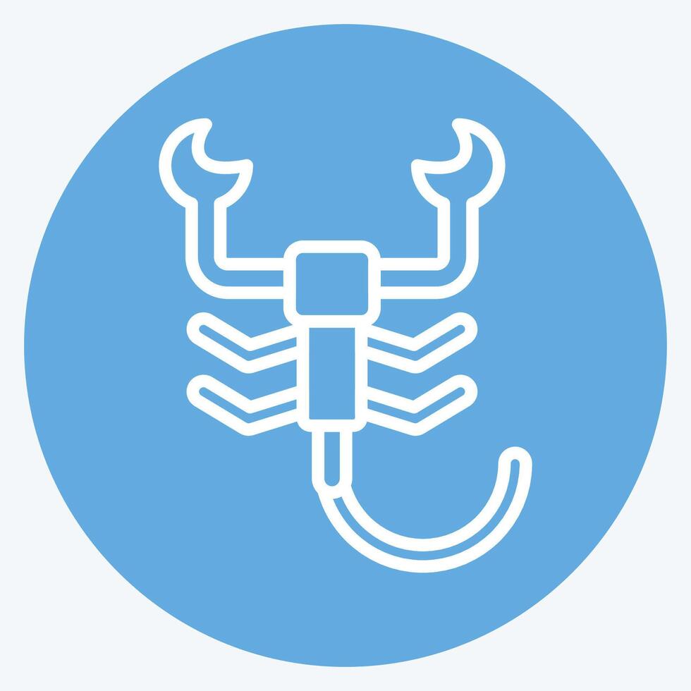 Icon Scorpion. related to Insects symbol. blue eyes style. design editable vector