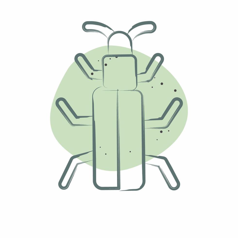 Icon Snow Bug. related to Insects symbol. Color Spot Style. design editable vector