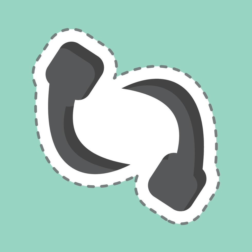 Sticker line cut Leech. related to Insects symbol. design editable vector