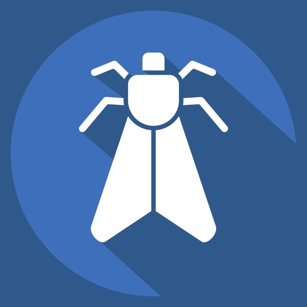 Icon Insect. related to Insects symbol. long shadow style. design editable vector
