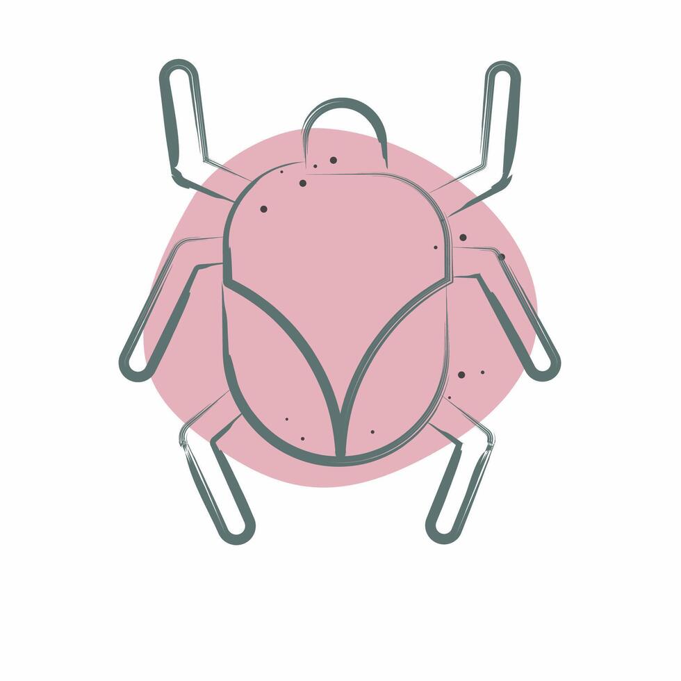 Icon Mite. related to Insects symbol. Color Spot Style. design editable 1 vector