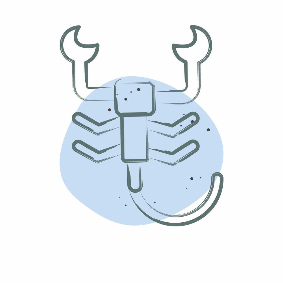 Icon Scorpion. related to Insects symbol. Color Spot Style. design editable vector