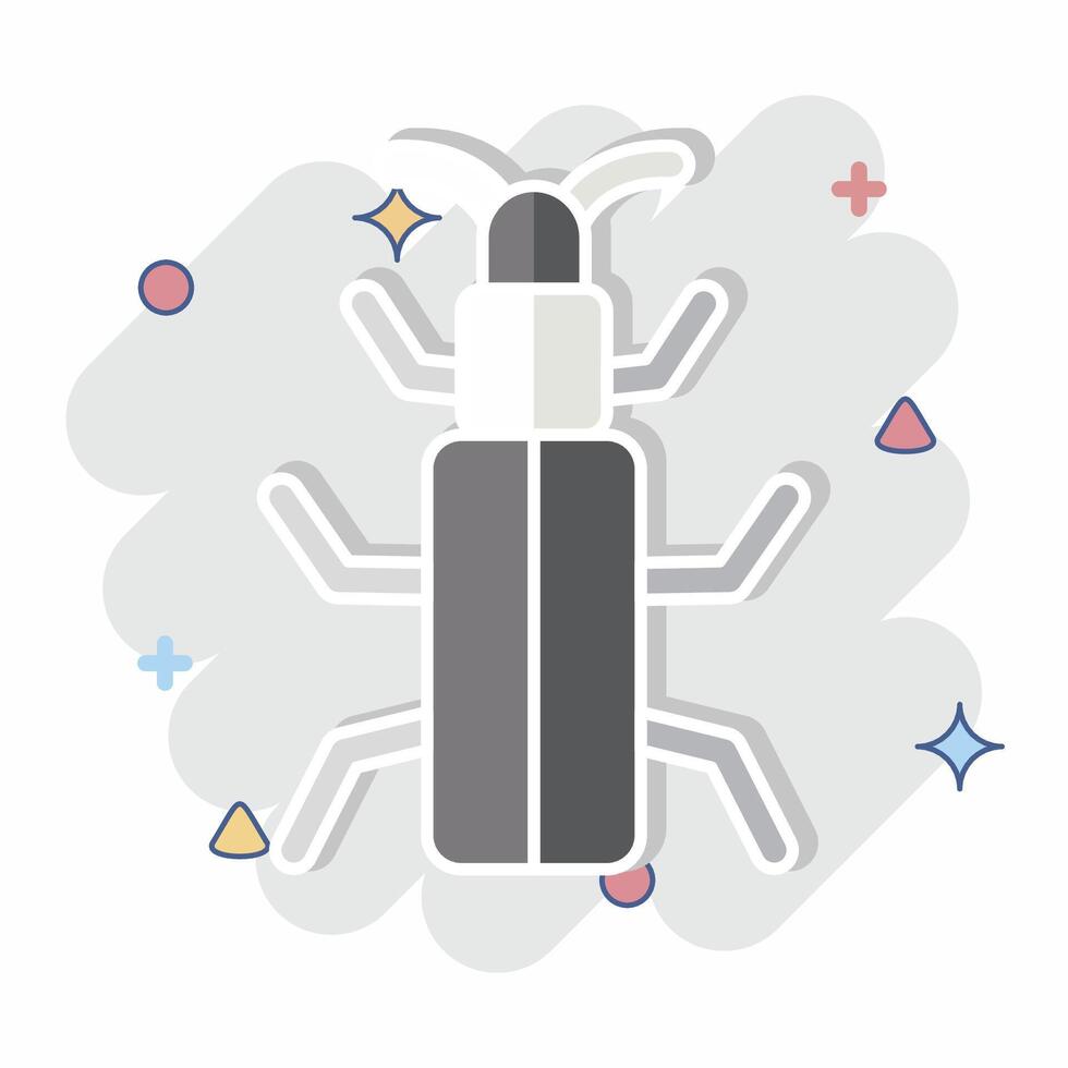 Icon Snow Bug. related to Insects symbol. comic style. design editable vector