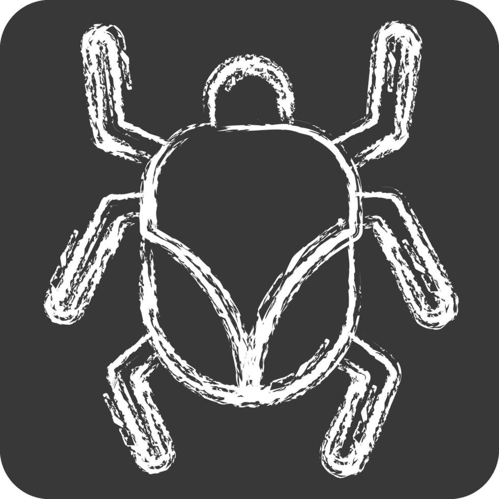 Icon Mite. related to Insects symbol. chalk Style. design editable 1 vector