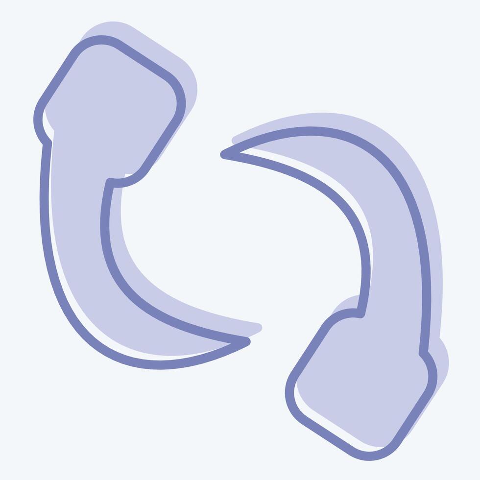Icon Leech. related to Insects symbol. two tone style. design editable vector