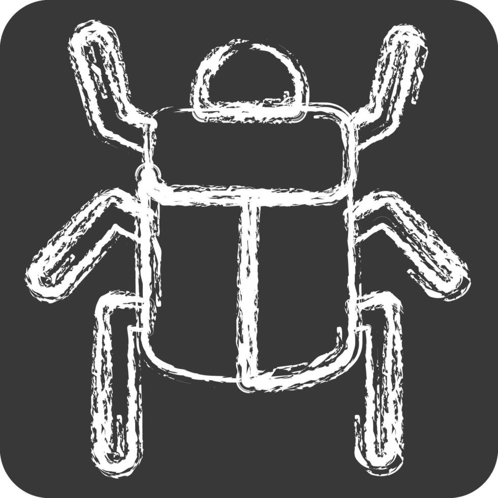 Icon Egyptian Scrab. related to Insects symbol. chalk Style. design editable vector