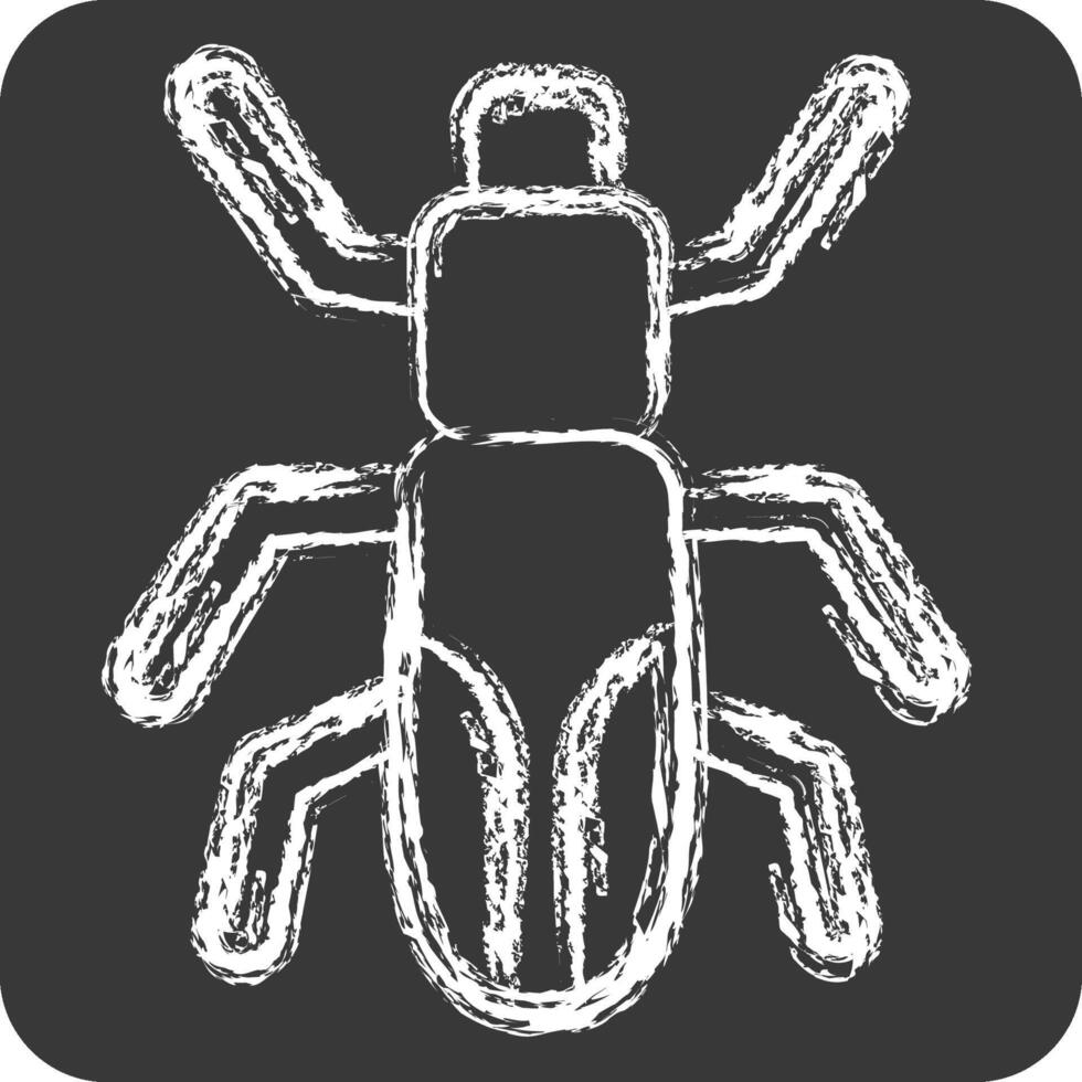 Icon Japanese Beetle. related to Insects symbol. chalk Style. design editable vector