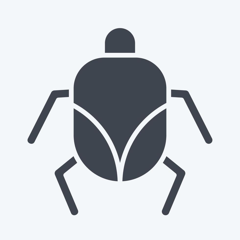 Icon Mite. related to Insects symbol. glyph style. design editable 1 vector
