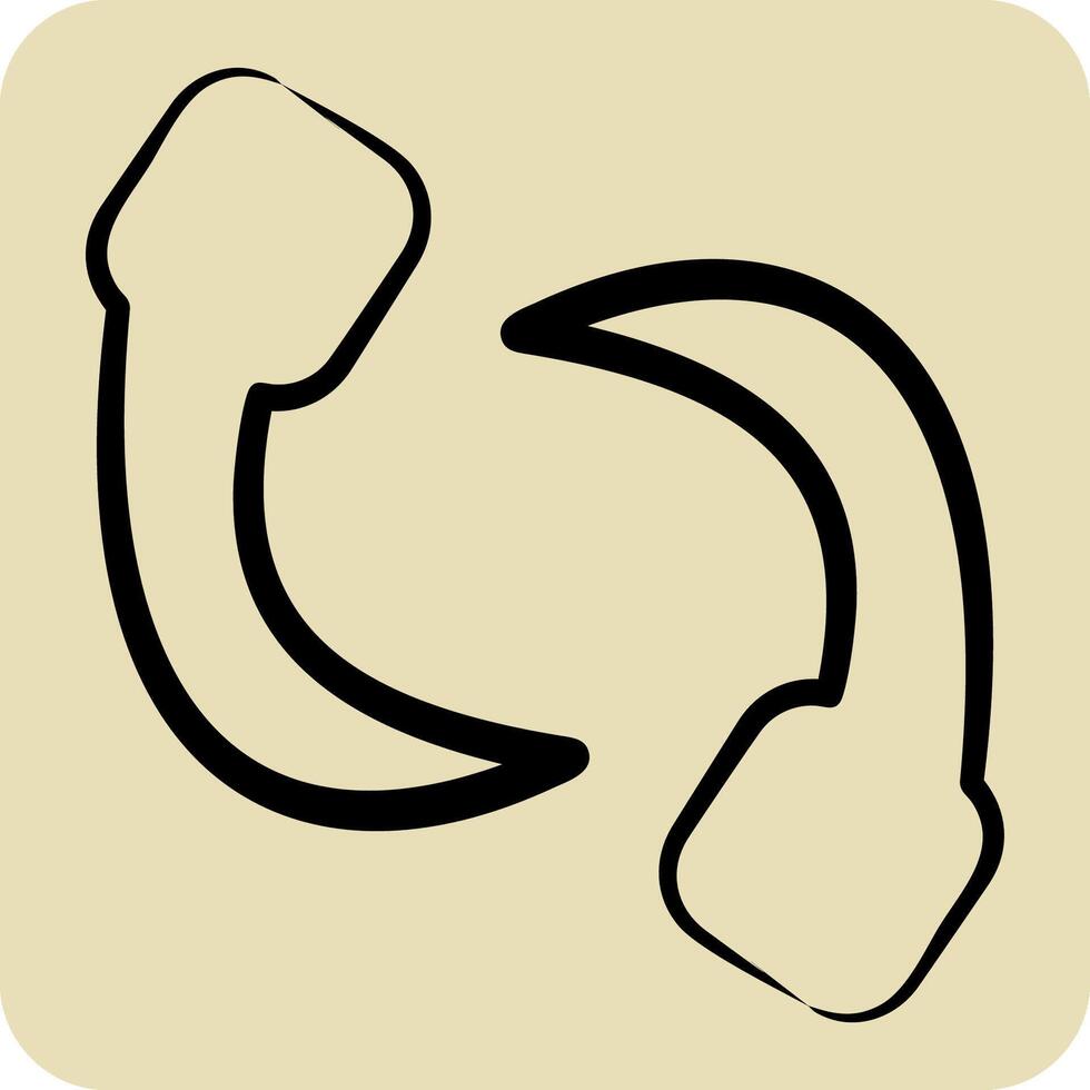 Icon Leech. related to Insects symbol. hand drawn style. design editable vector