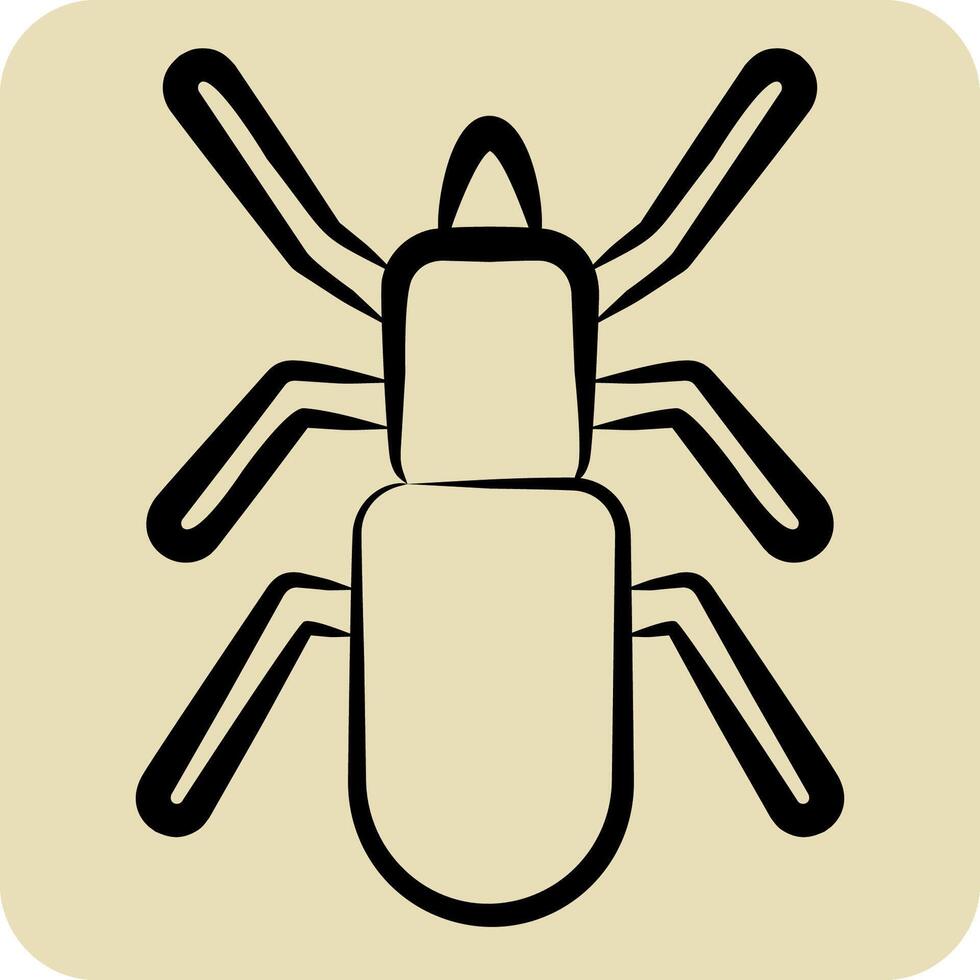 Icon Malware. related to Insects symbol. hand drawn style. design editable vector