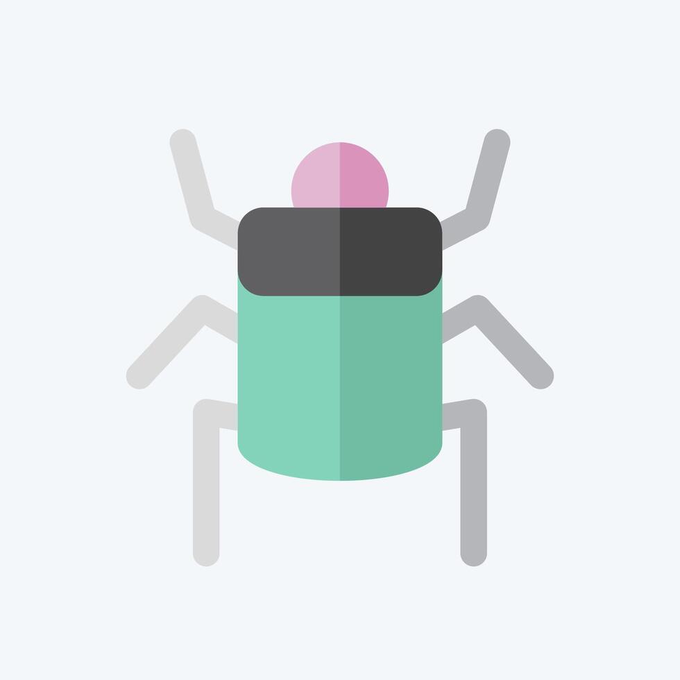 Icon Egyptian Scrab. related to Insects symbol. flat style. design editable vector