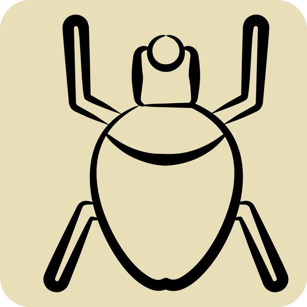Icon Aphids. related to Insects symbol. hand drawn style. design editable vector