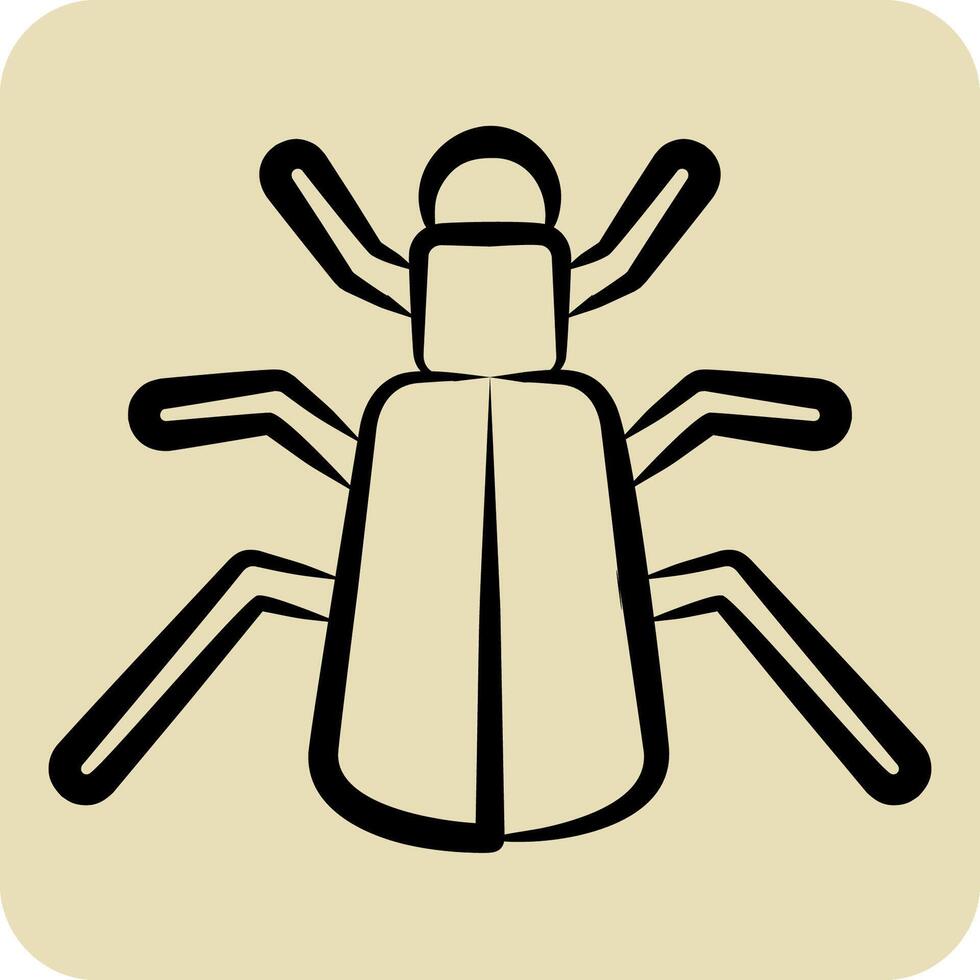 Icon Ground. related to Insects symbol. hand drawn style. design editable vector