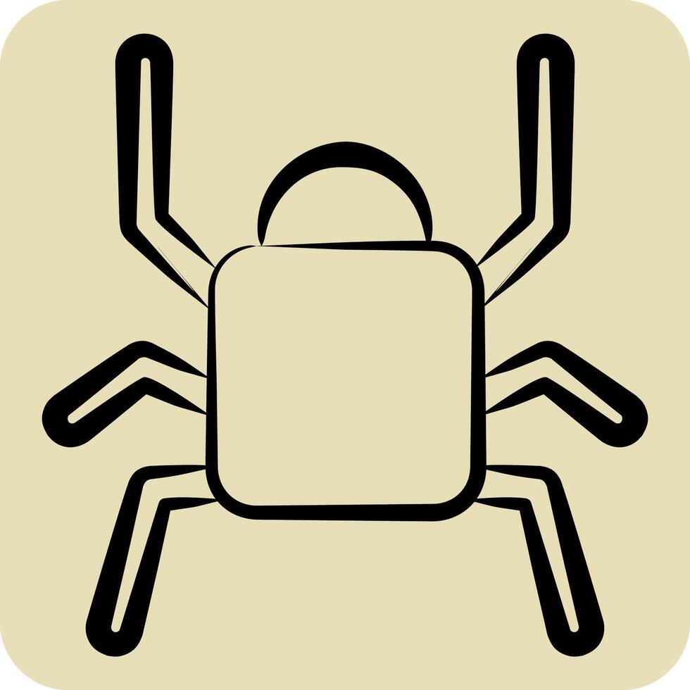 Icon Black. related to Insects symbol. hand drawn style. design editable vector