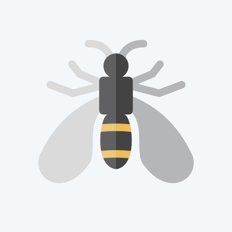 Icon Wasp. related to Insects symbol. flat style. design editable vector