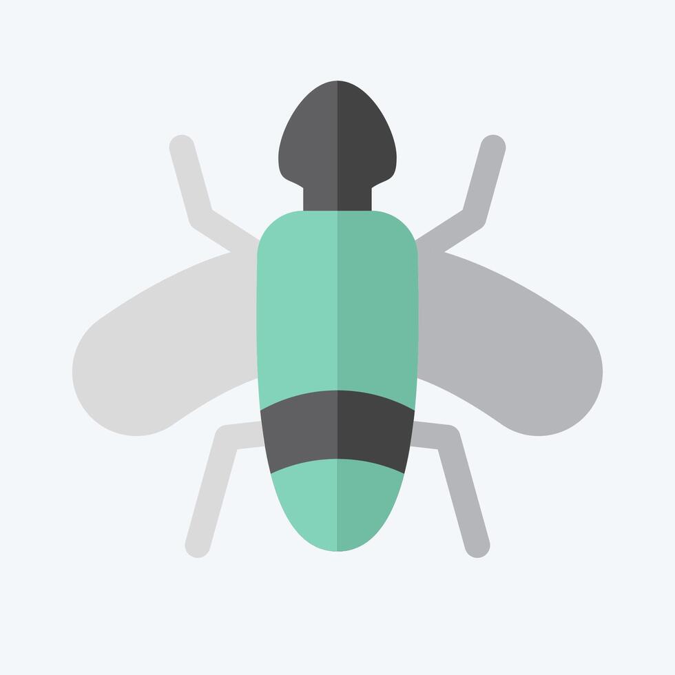 Icon Flies. related to Insects symbol. flat style. design editable vector